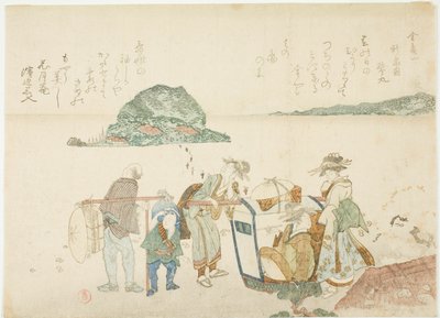 Besucher von Enoshima, aus dem Album "Berge der vier Viertel (Yomo no yama)" von Kubo Shunman