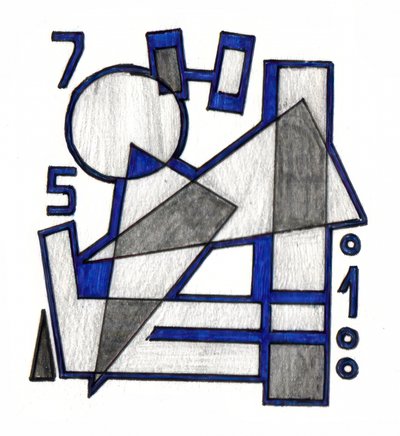 Abstrakte Kunstzeichnung Skizze 57 von Kulik