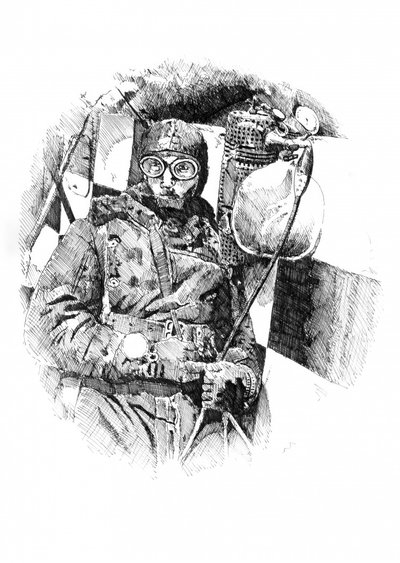 Flieger im Cockpit von Kulik