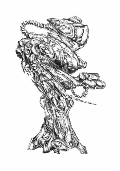 Dunkler Sci-Fi-Mech von Kulik