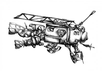 Detailliertes Sci-Fi-Raumschiff von Kulik