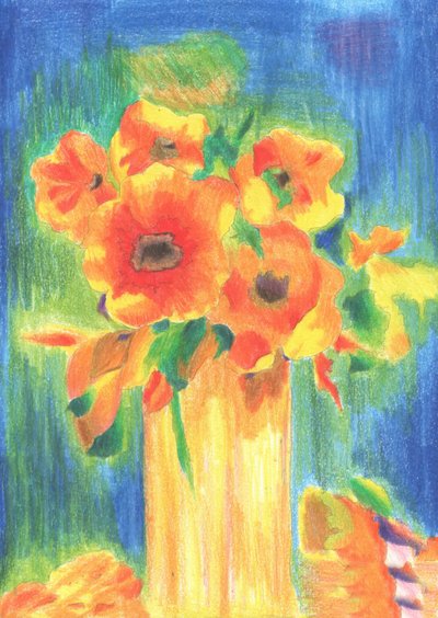 Blumenkunst Zeichnung Skizze 23 von Kulik
