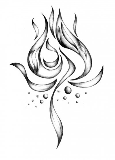 Flüssiges Flammendesign von Kulik