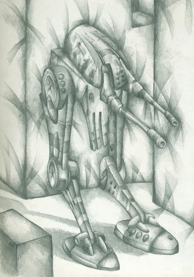 Futuristischer Mech-Walker von Kulik