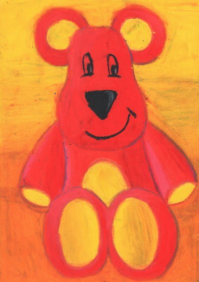 Fröhlicher roter Teddybär von Kulik