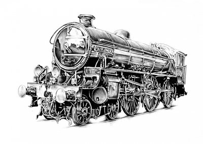 Historische Dampflokomotive von Kulik