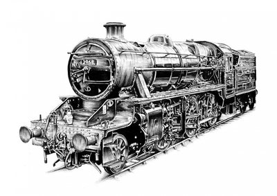 Historische Dampflokomotive von Kulik