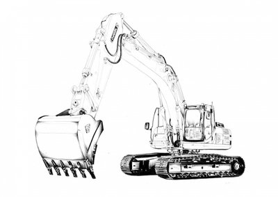 Industrielle Bagger Skizze von Kulik