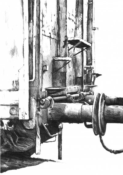 Industrielles Zugwagendetail von Kulik
