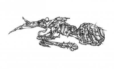 Mechanisches Alien-Raumschiff von Kulik