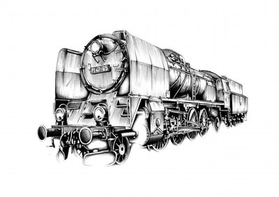 Kraftvolle Dampflokomotive von Kulik