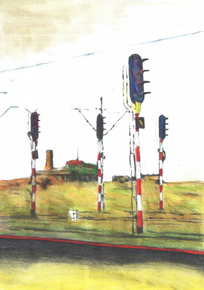 Eisenbahnsignale Feld von Kulik