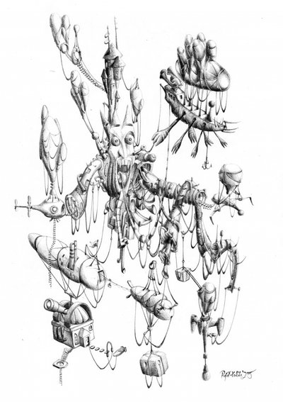 Surrealer Puppenmeister von Kulik