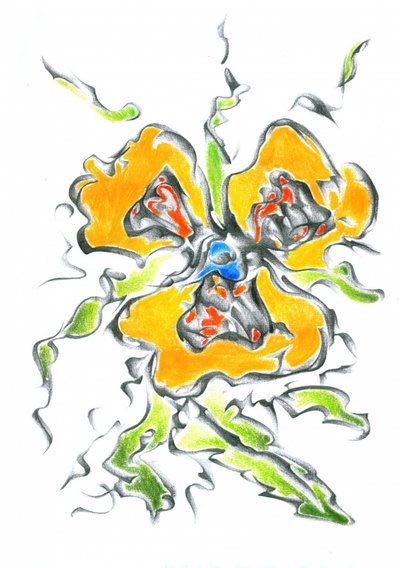 Lebendige Abstrakte Blüte von Kulik