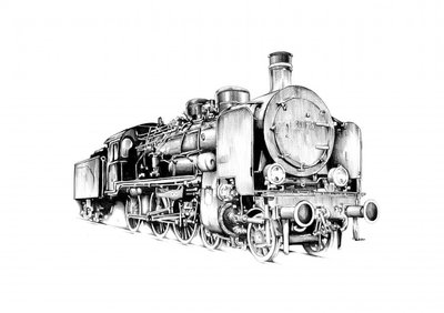 Vintage-Dampflokomotive von Kulik