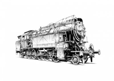 Vintage-Dampflokomotive von Kulik