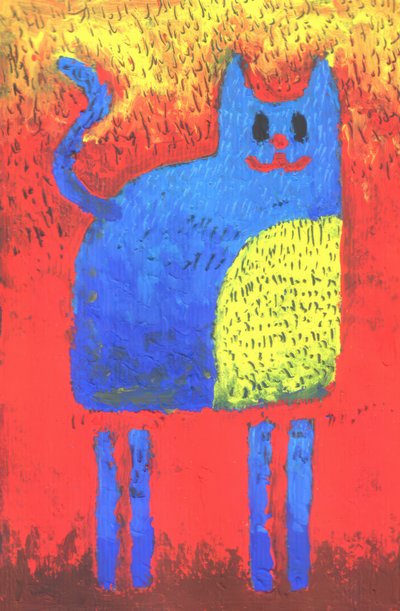 Verspielte Blaue Katze von Kulik