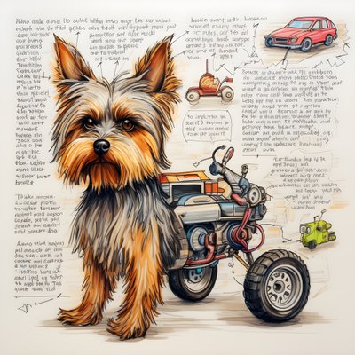 Eine Erklärung für einen mechanischen Yorkie-Hund von Kurt Heppke