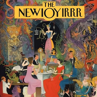 farbenfrohes New Yorker Cover von Kurt Heppke