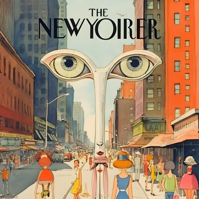 farbenfrohes New Yorker Cover von Kurt Heppke