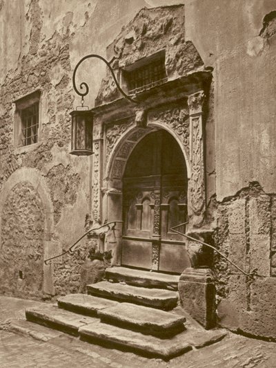 Rothenburg o.d.T., Portal des alten Rathauses (s/w Foto) von Kurt Hielscher