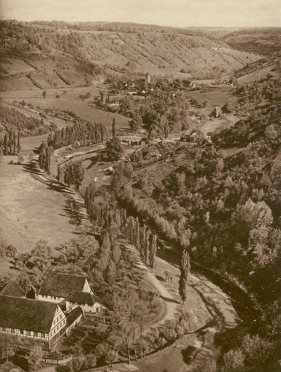 Rothenburg o.d.T., Taubertal (s/w Foto) von Kurt Hielscher
