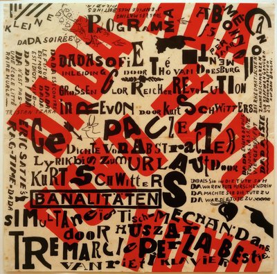 Poster für eine kleine Dada-Soirée von Kurt Schwitters