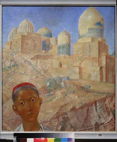 Die Nekropole Shah I Zinda. Samarkand (Usbekistan) von Kuzma Sergeevich Petrov Vodkin