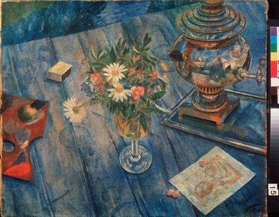 Stillleben mit Samowar von Kuzma Sergeevich Petrov Vodkin
