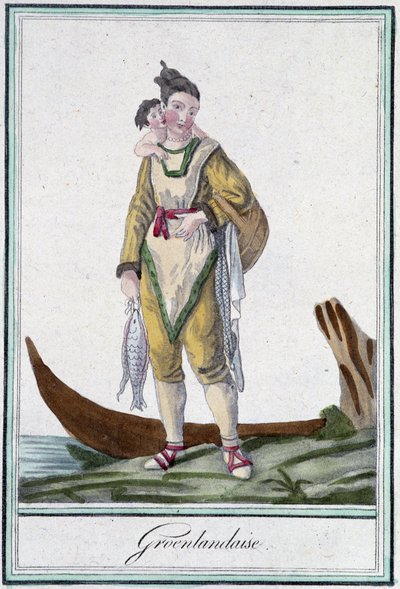 Grönländerin - in „Enzyklopädie der Reisen“ von J. Grasset Saint Sauveur, ed. Deroy, Paris von L.F. Labrousse