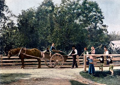 Bauern am Ende der Ernte, Schweden, ca. 1890 von L Boulanger