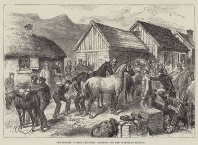 Der Tourist in hohen Breiten, Aufbruch zu den Geysiren in Island von L. Huard
