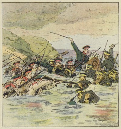Kampf in der Bucht von Kin-Tcheou von L. Malespine