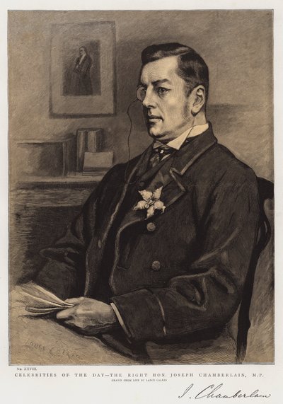 Berühmtheiten des Tages, der ehrenwerte Joseph Chamberlain, MP von Lance Calkin