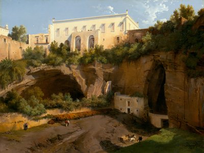 Ansicht einer Villa, Pizzofalcone, Neapel von Lancelot Théodore Turpin de Crissé de Crissé