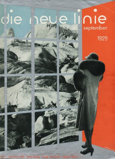 Titelblatt der Zeitschrift die neue linie, September 1929 von Laszlo Moholy Nagy