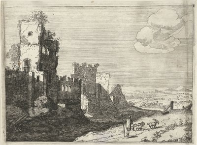 Ziegenhirte bei einem Schlossgraben von Laurens Barata