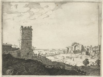 Landschaft mit Turm von Laurens Barata