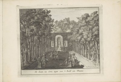 Laan en beeld van Ceres in tuinen van Paleis Het Loo von Laurens Scherm