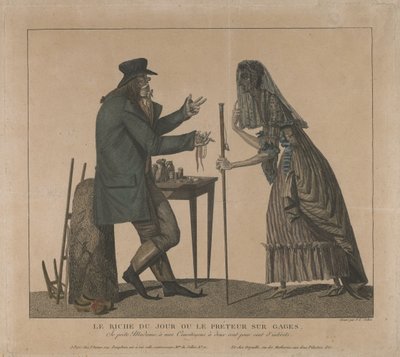 Der Pfandleiher, zweite Hälfte des 18. Jahrhunderts von Laurent Julien