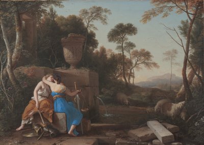 Der Kuss von Frieden und Gerechtigkeit, 1654 von Laurent de la Hyre