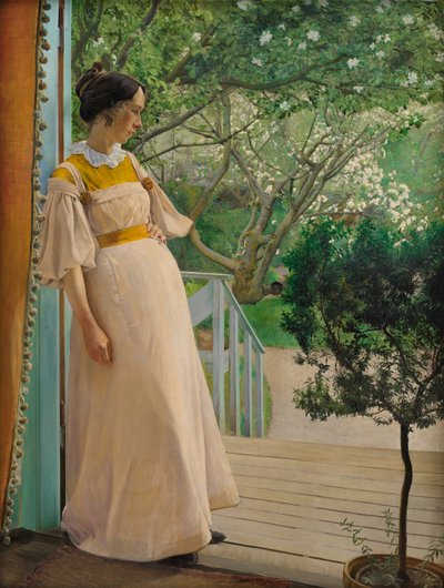 In der Gartentür. Die Frau des Künstlers, 1897 von Laurits Andersen Ring
