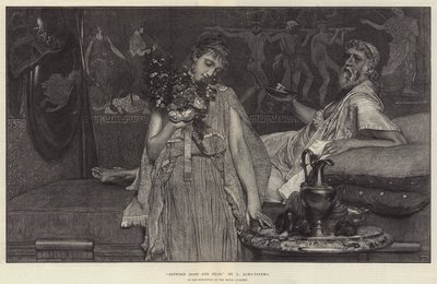 Zwischen Hoffnung und Angst, in der Ausstellung der Royal Academy von Lawrence Alma Tadema