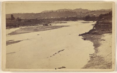 Blick auf den San Lorenzo, von der Fußgängerbrücke, Santa Cruz von Lawrence and Houseworth