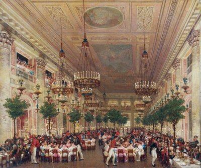Bankett in den Tuilerien zur Hochzeit von Leopold I. mit Prinzessin Louise Marie von Orléans von Le Baron Attalin
