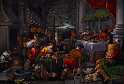 Lazarus und Dives, ca. 1570 von Leandro Bassano