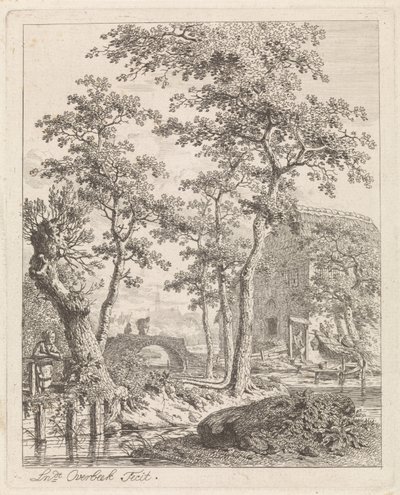 Bauernhof am Wasser von Leendert Overbeek
