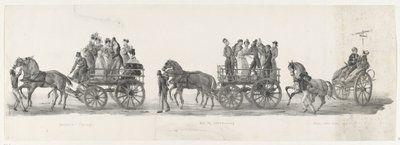 Einladung zu einem Konzert, Ball und betrunkenen Studenten, 1835 von Leendert Springer (I)