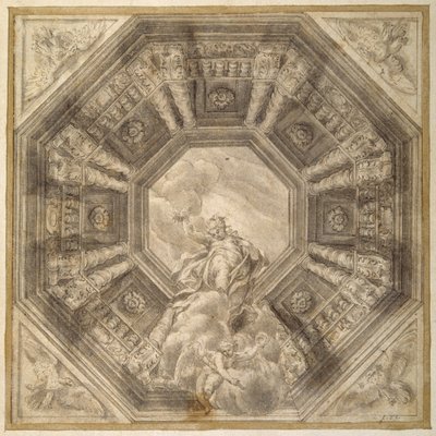 Studie für die Dekoration einer Decke von Lelio Orsi da Novellara