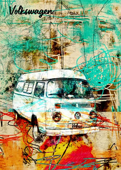 Abstrakter Retro-Van von Lembayung senja studio [Vintage Poster]